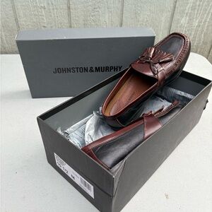 Johnston & Murphy Men's Burgundy and Black Loafers